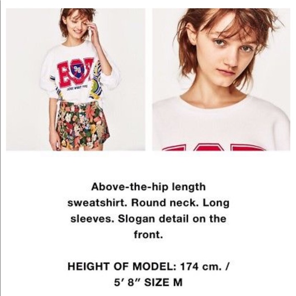 NWT Zara Trafaluc Do What You Love Sweatshirt - Picture 6 of 8